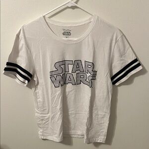 Women’s Star Wars White Tee with Black Stripes